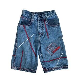 US Polo Assn Denim Blue Jean Shorts Youth Boys Size 6 (B14)